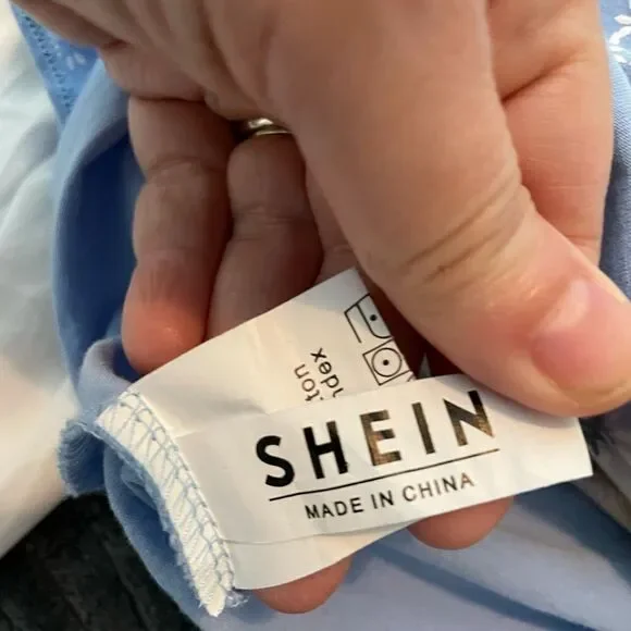 SHEIN Ditsy Flowers Ruched Neckline Periwinkle Crop Top Large Lavender - Picture 8 of 11